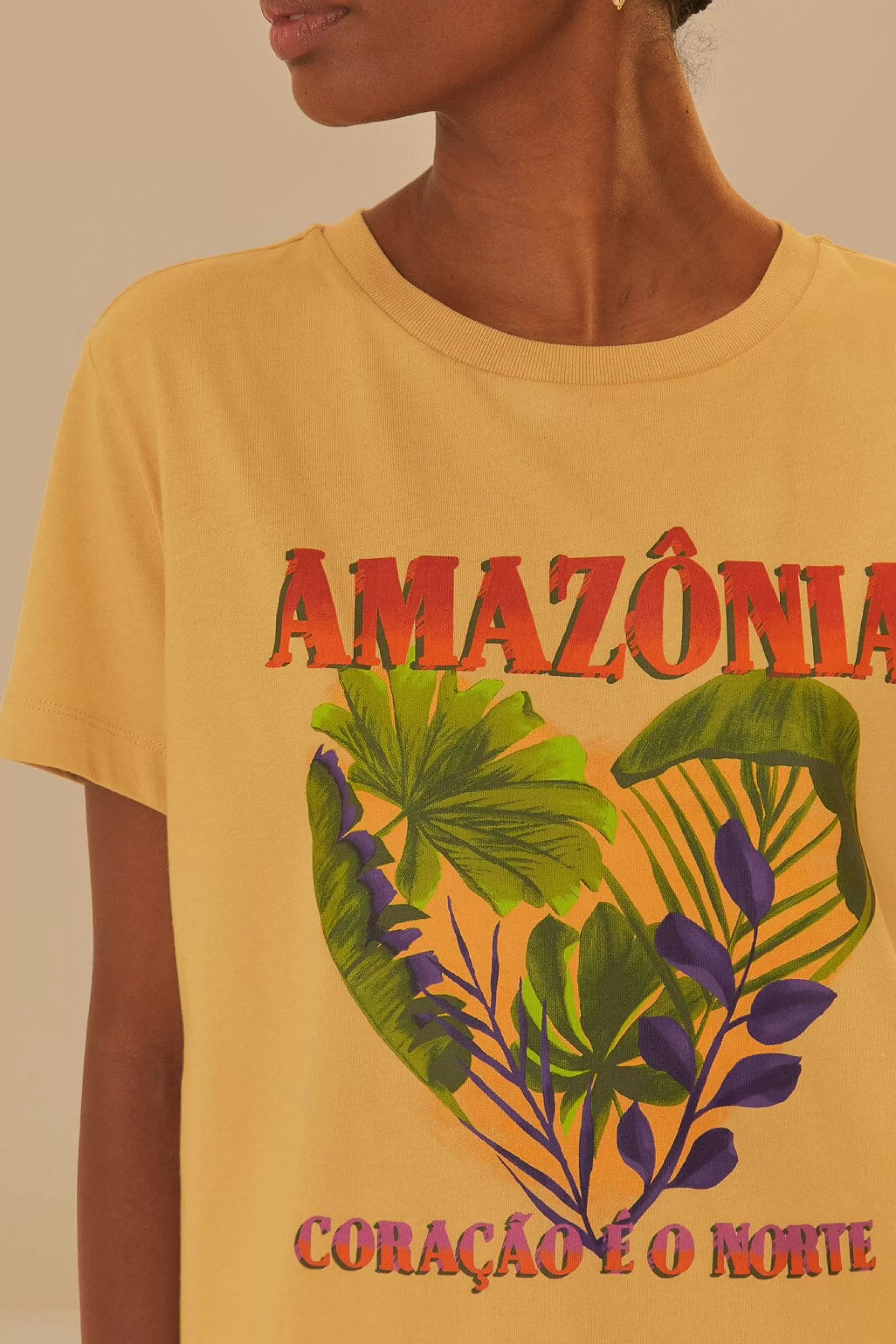 FARM Rio  AMAZONIA CORACAO E O NORTE FIT T-SHIRT Cheap
