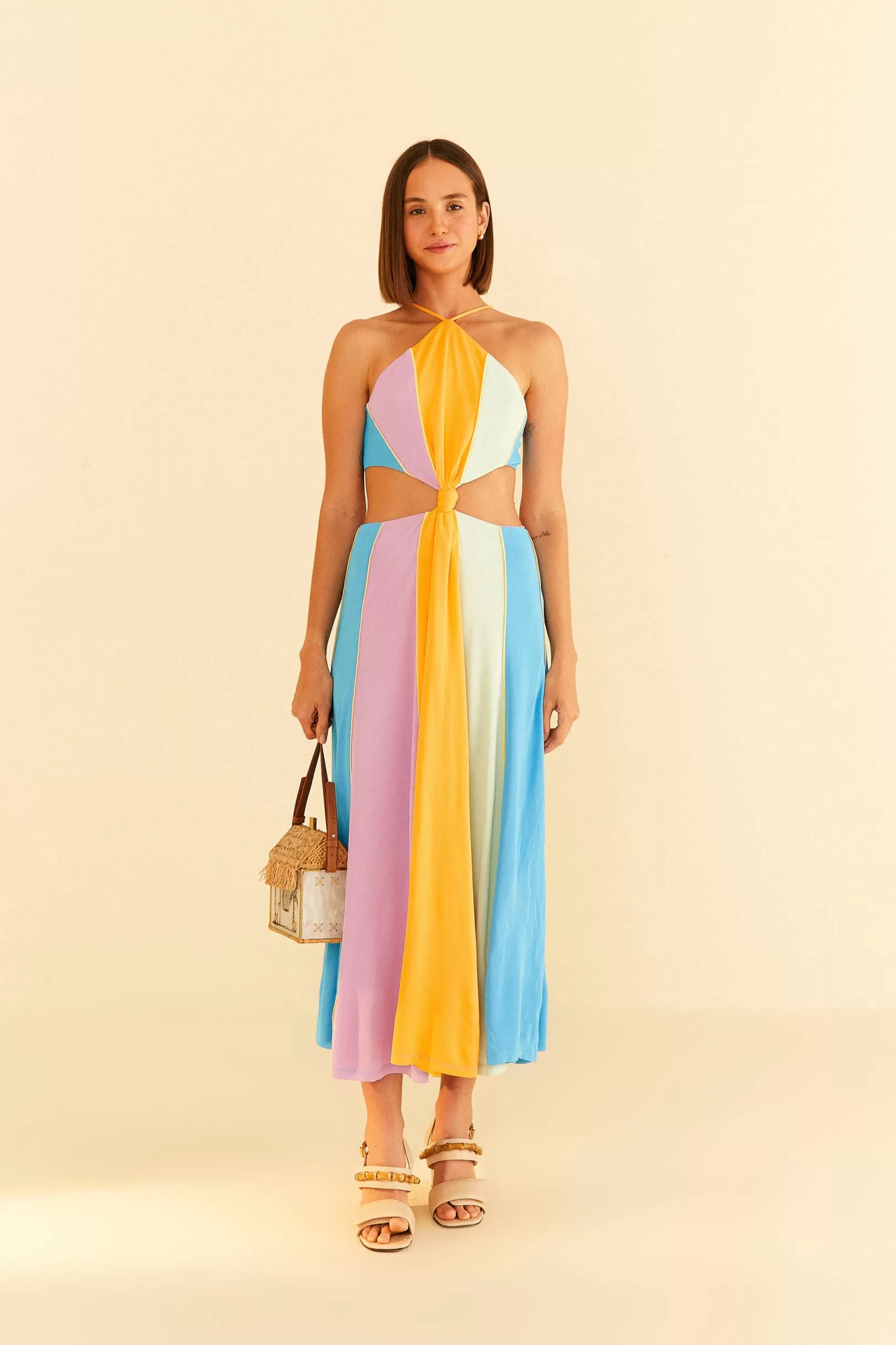 FARM Rio  COLOR BLOCKING SLEEVELESS MAXI DRESS Store