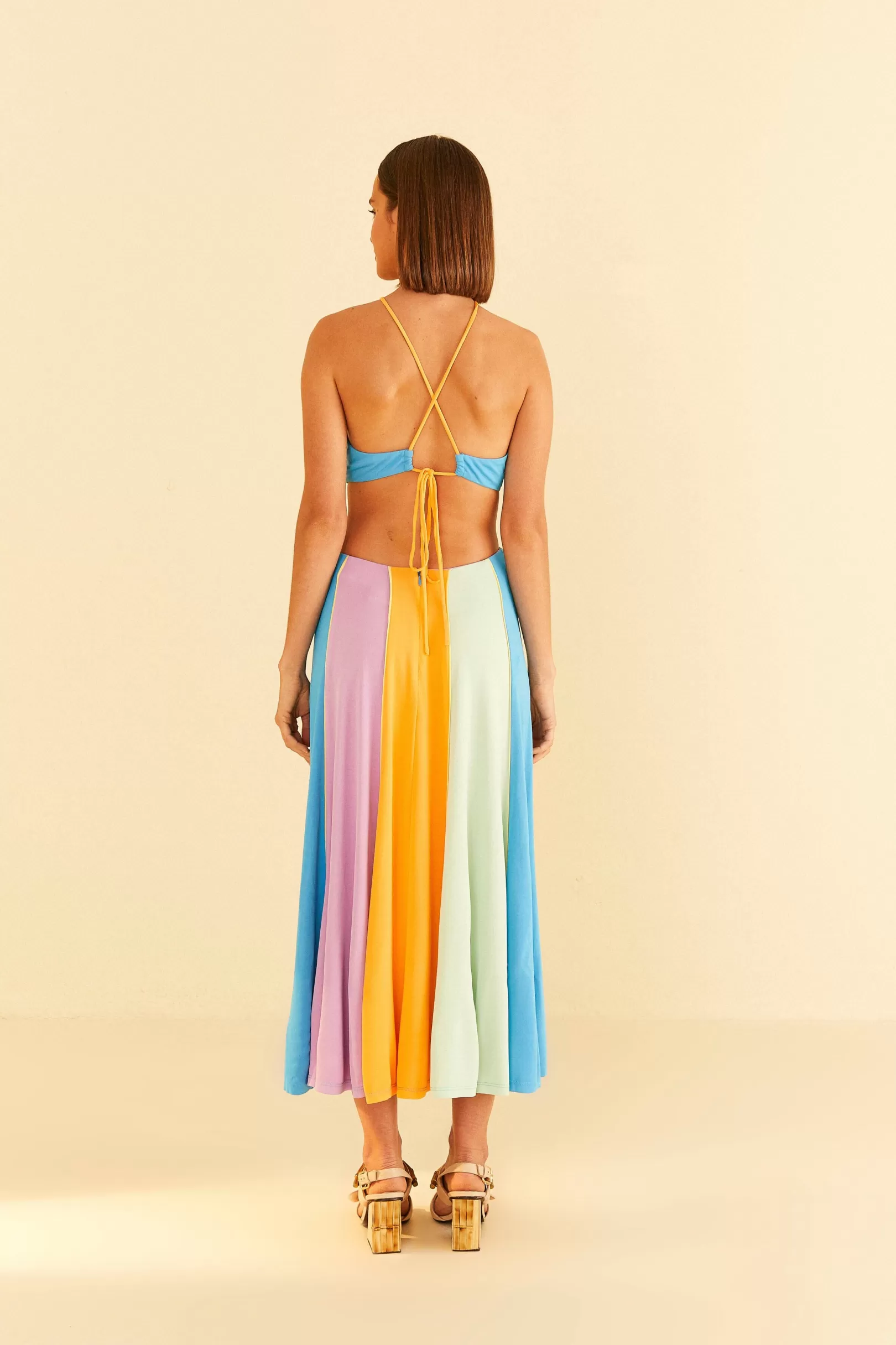 FARM Rio  COLOR BLOCKING SLEEVELESS MAXI DRESS Store