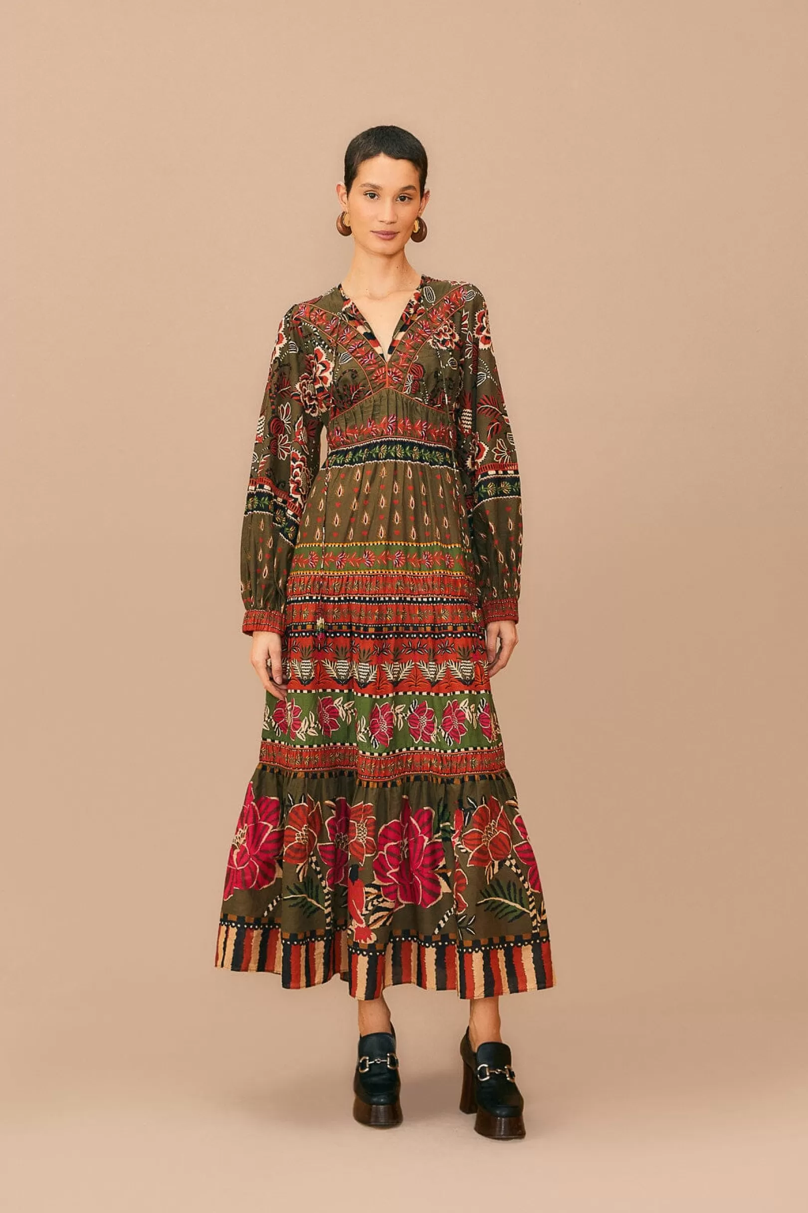 FARM Rio  MULTICOLOR AINIKA FLORAL GARDEN MAXI DRESS Sale