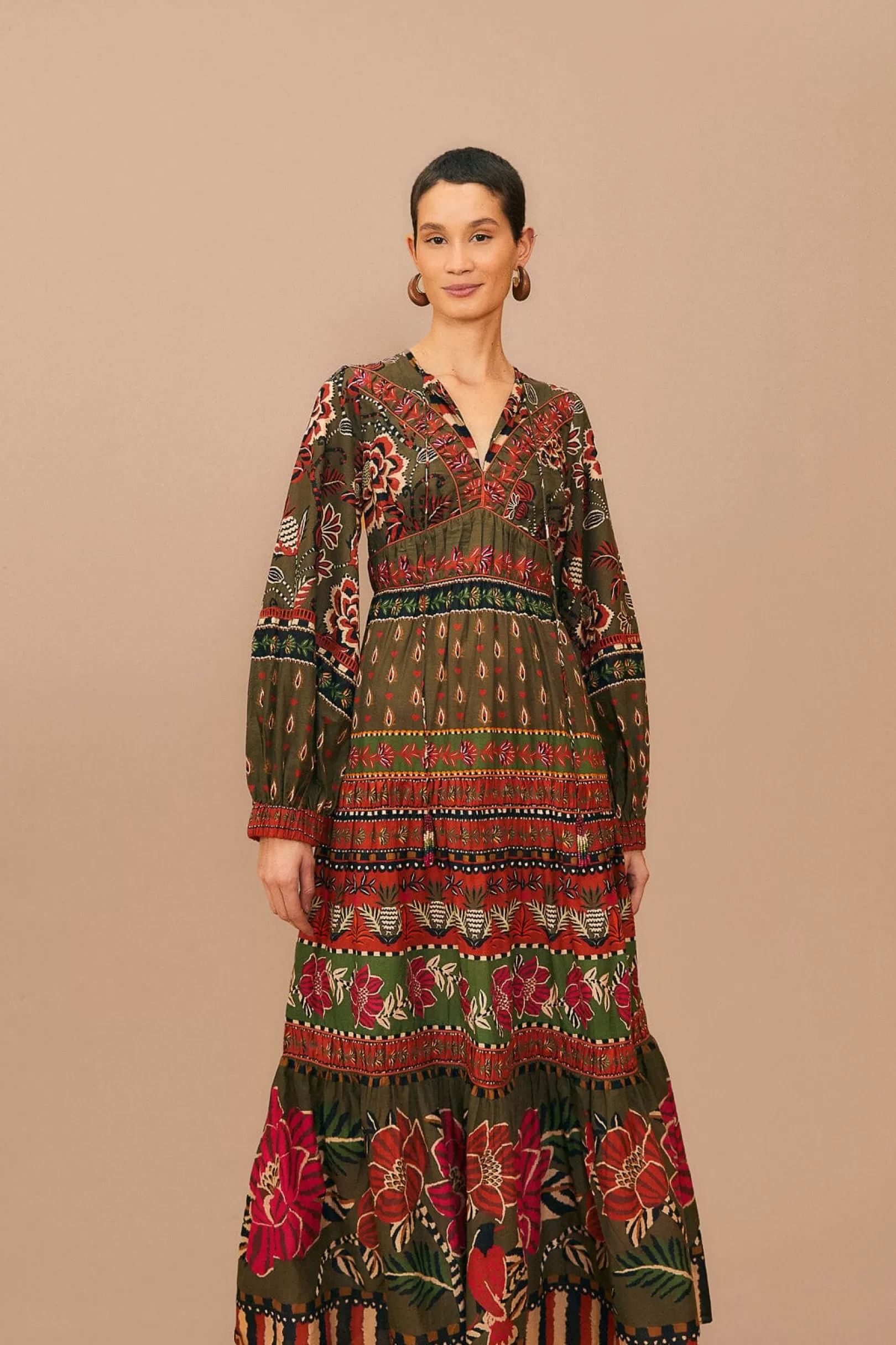 FARM Rio  MULTICOLOR AINIKA FLORAL GARDEN MAXI DRESS Sale