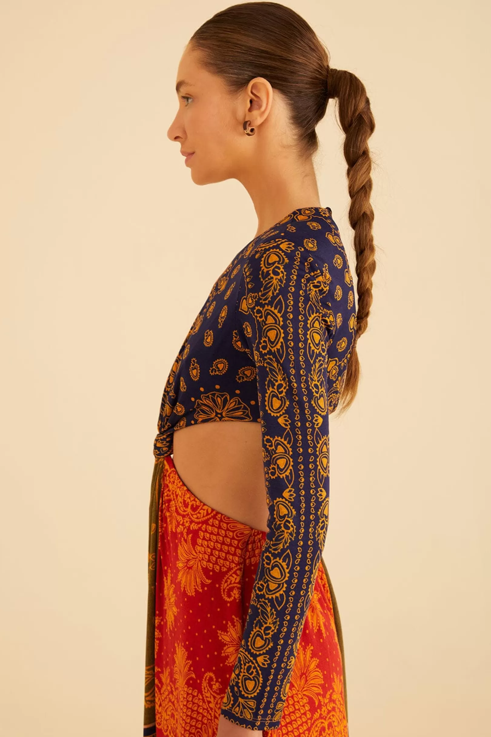 FARM Rio  MULTICOLOR BANDANA DREAM CUT OUT MAXI DRESS Outlet