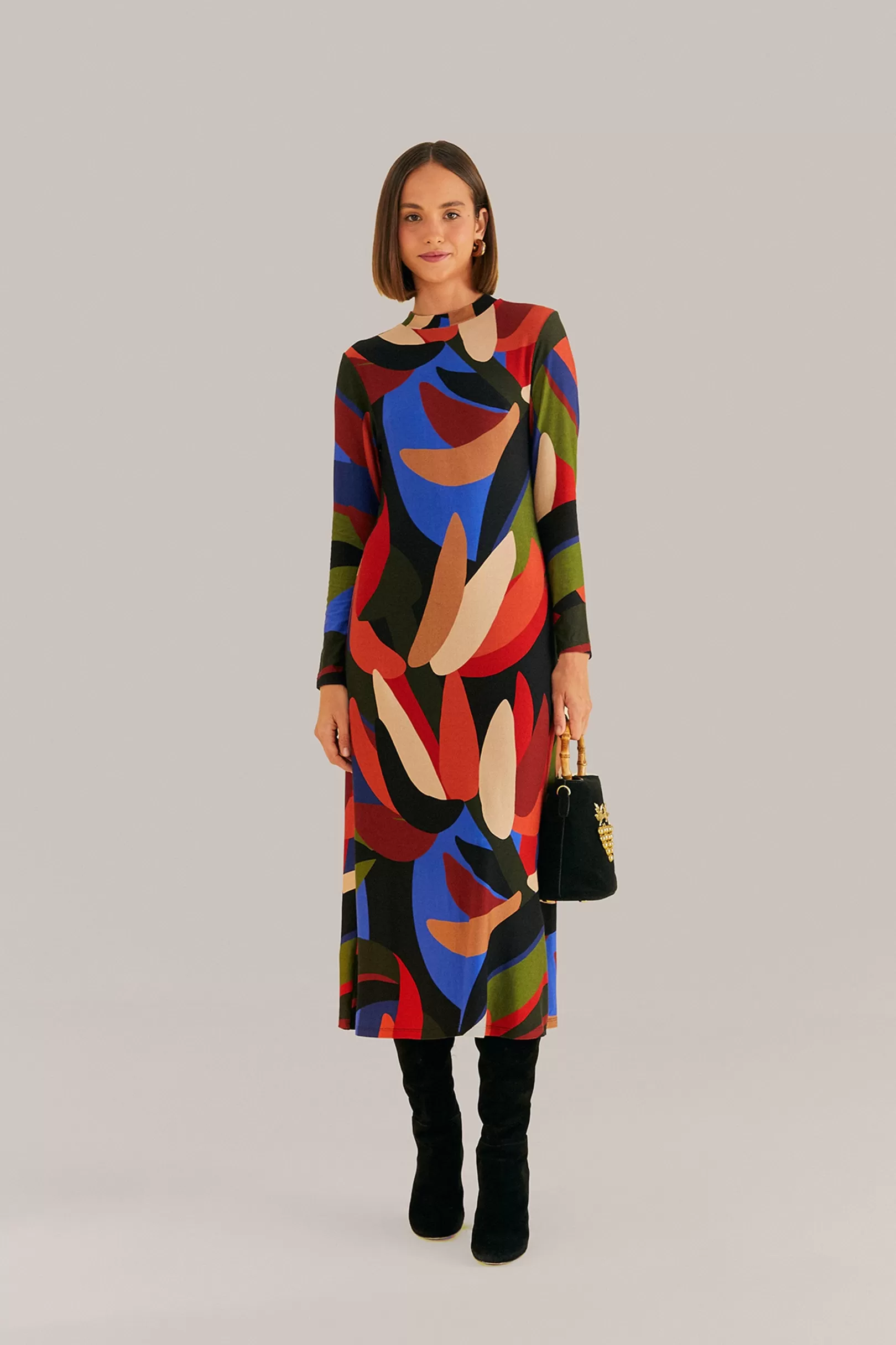 FARM Rio  MULTICOLOR GRAPHIC BANANAS LENZING™ ECOVERO™ VISCOSE MIDI DRESS Sale