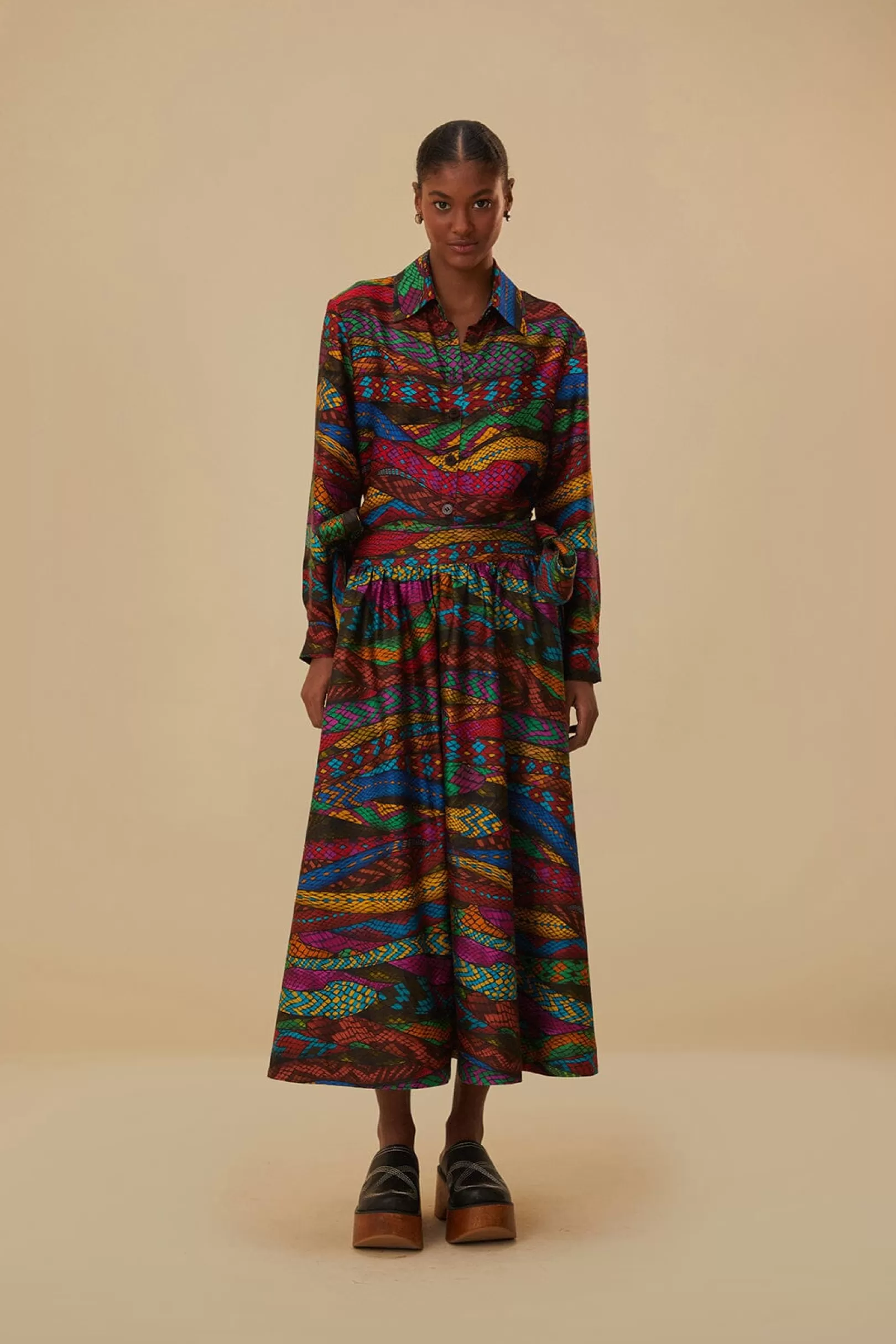 FARM Rio  MULTICOLOR MIRAGE SHIRT LONG SLEEVES Store