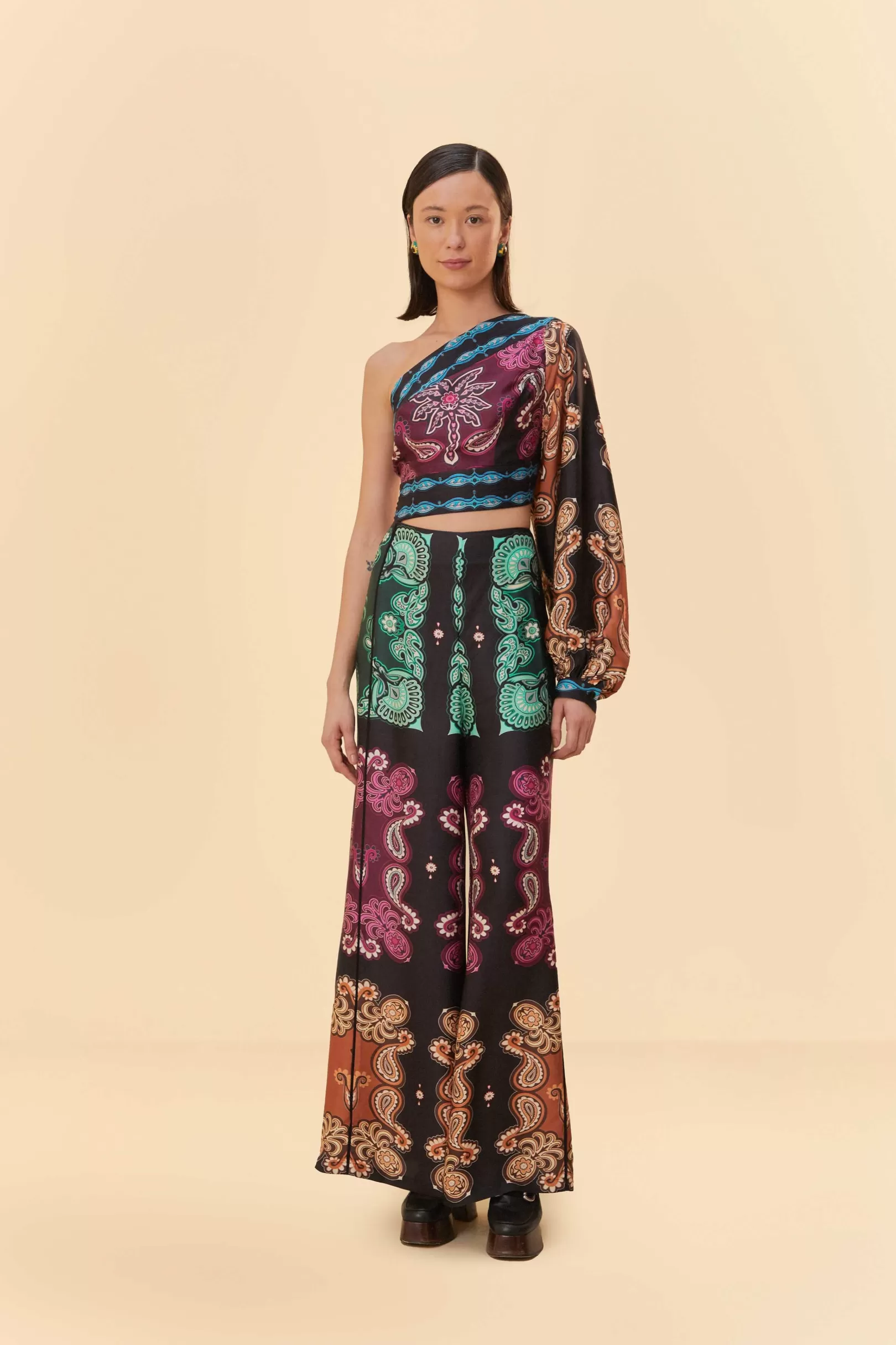 FARM Rio  MULTICOLOR SWEET MERMAIDS ASYMMETRIC JUMPSUIT Clearance