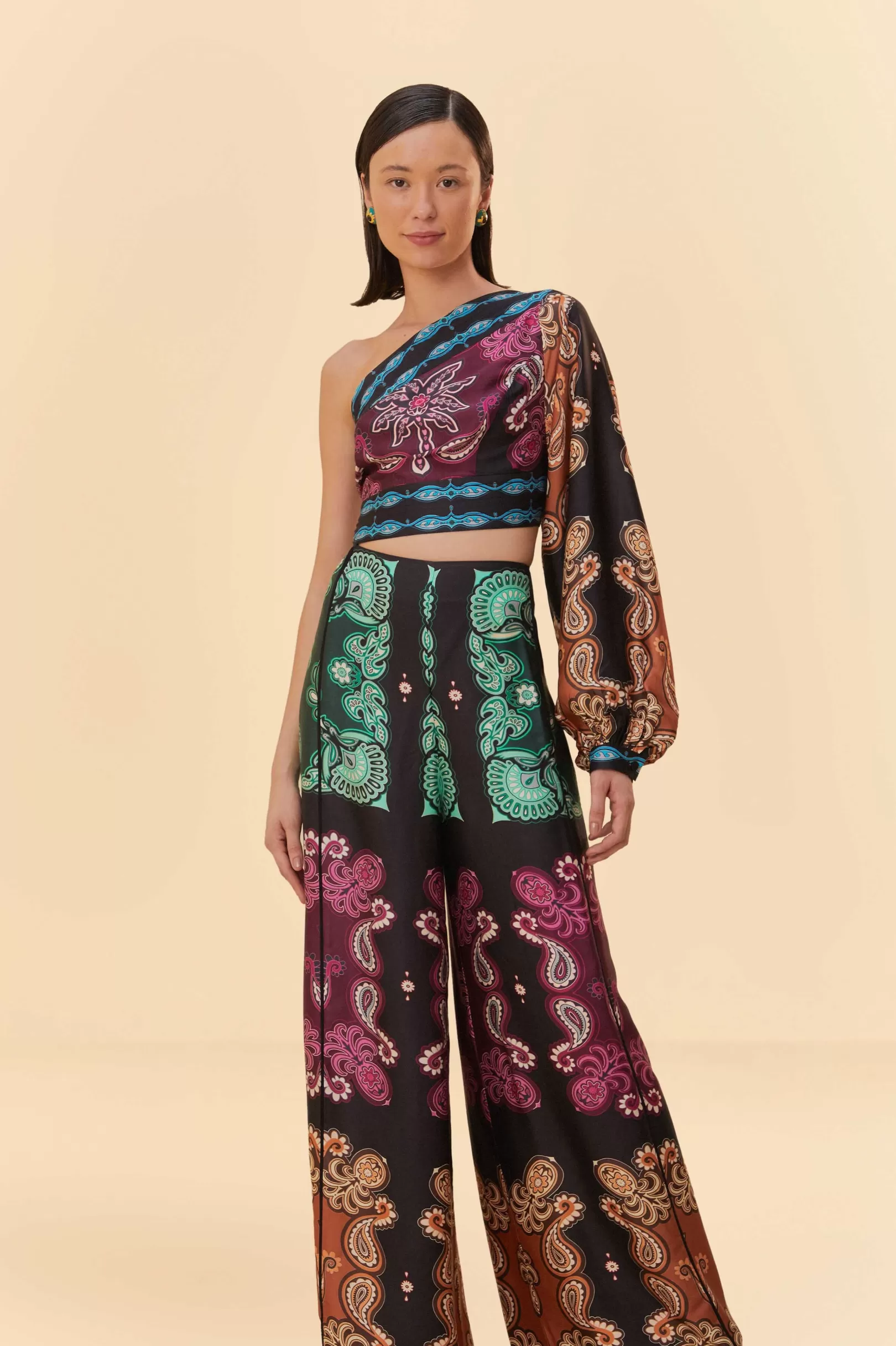 FARM Rio  MULTICOLOR SWEET MERMAIDS ASYMMETRIC JUMPSUIT Clearance