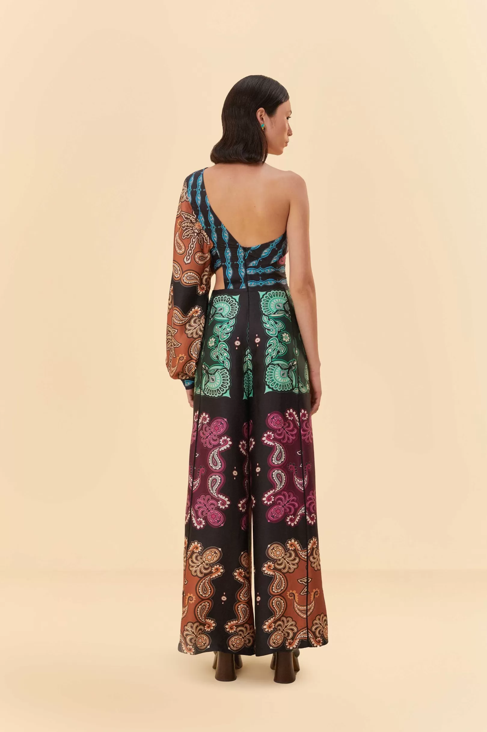 FARM Rio  MULTICOLOR SWEET MERMAIDS ASYMMETRIC JUMPSUIT Clearance