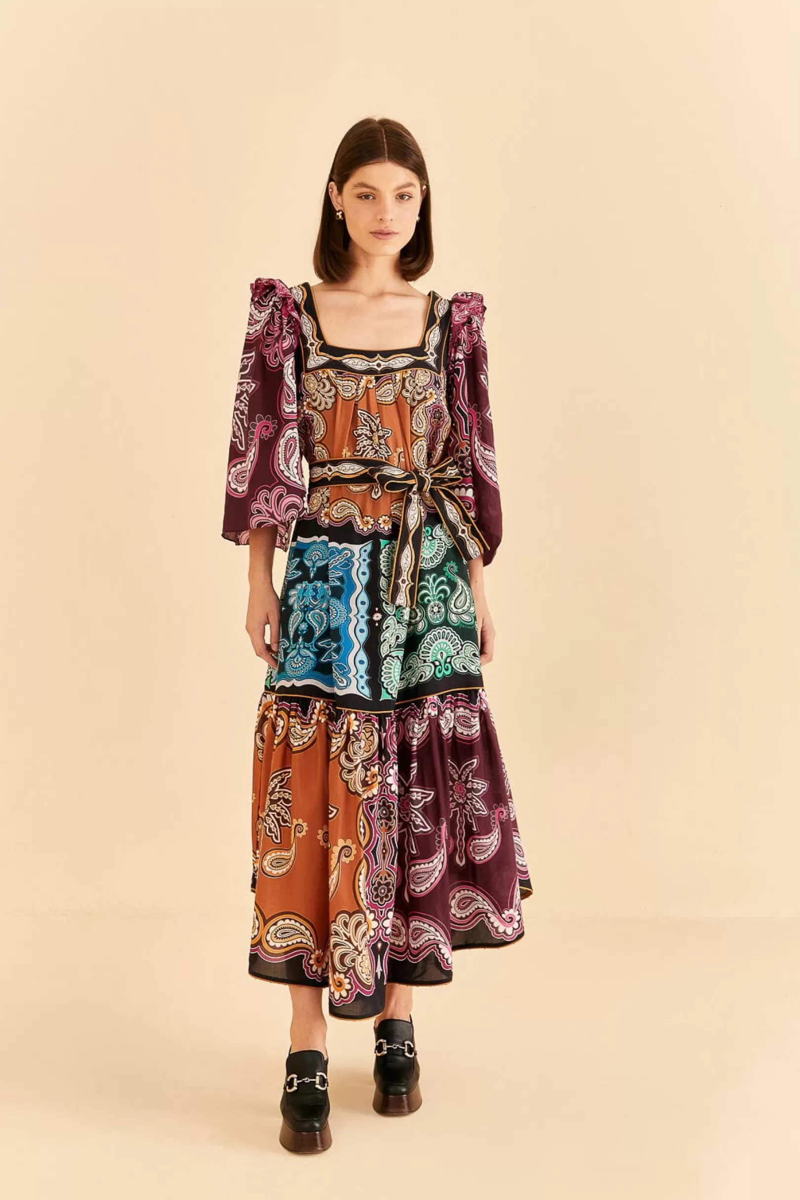 FARM Rio  MULTICOLOR SWEET MERMAIDS MIDI DRESS Best