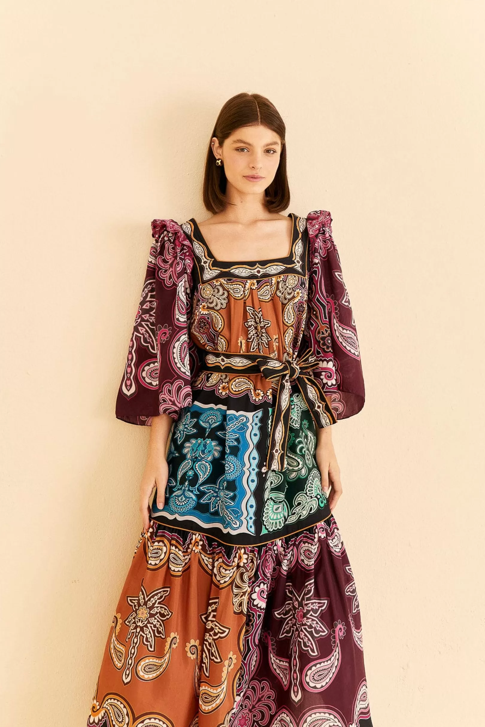 FARM Rio  MULTICOLOR SWEET MERMAIDS MIDI DRESS Best