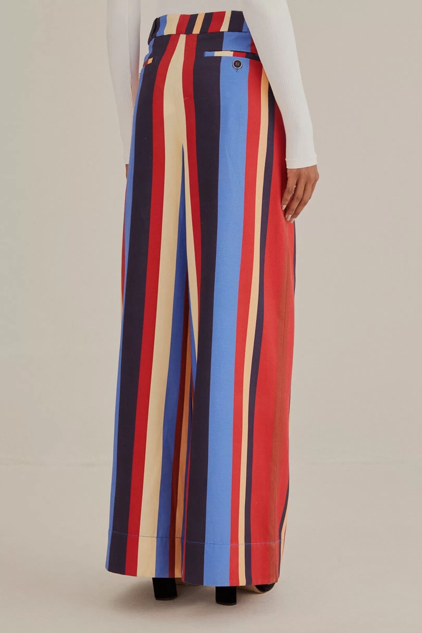 FARM Rio  MULTICOLOR WINTER STRIPES TAILORED PANTS Cheap