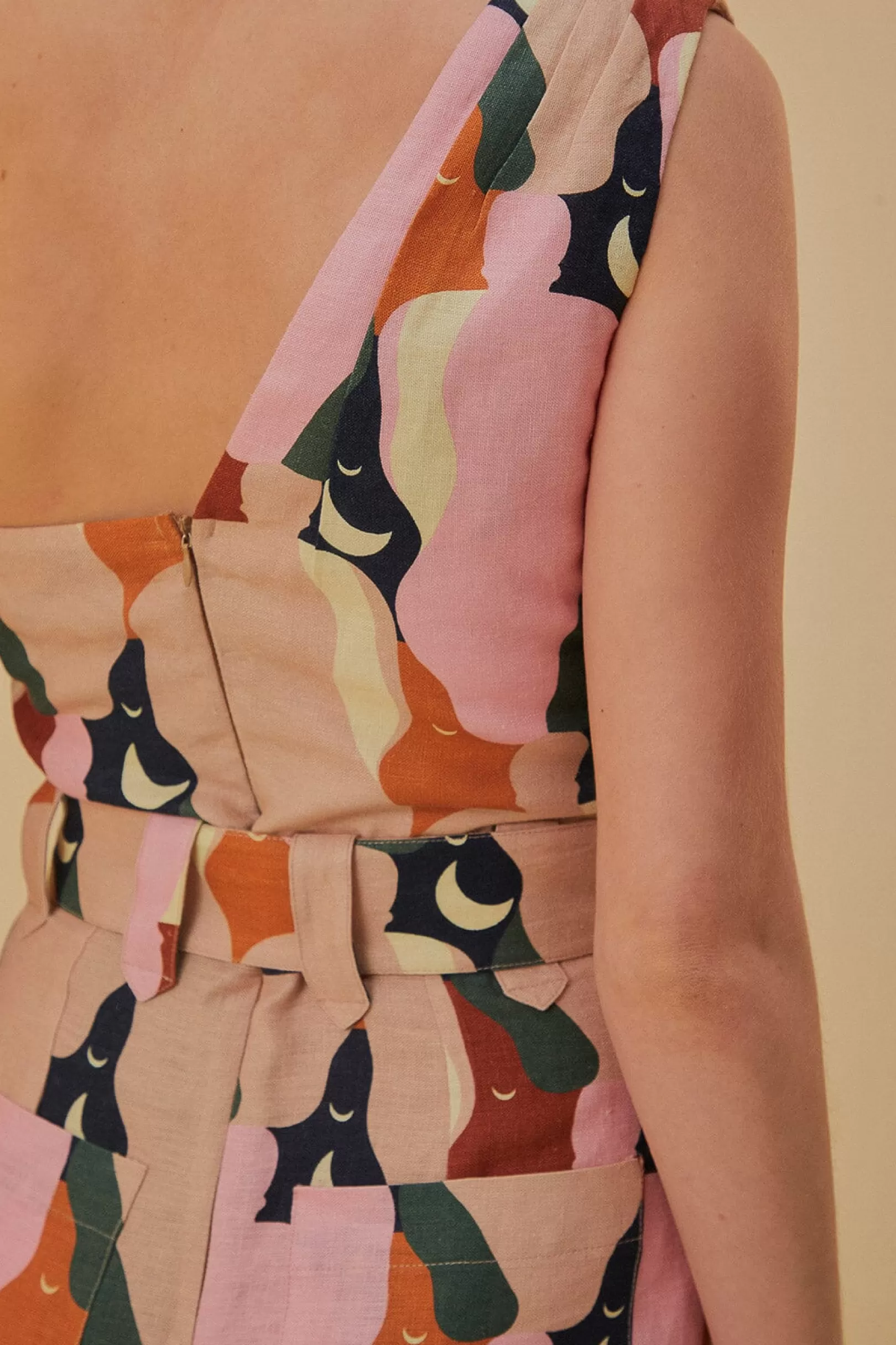 FARM Rio  THE KISS MULTICOLOR ONE SHOULDER ROMPER Online