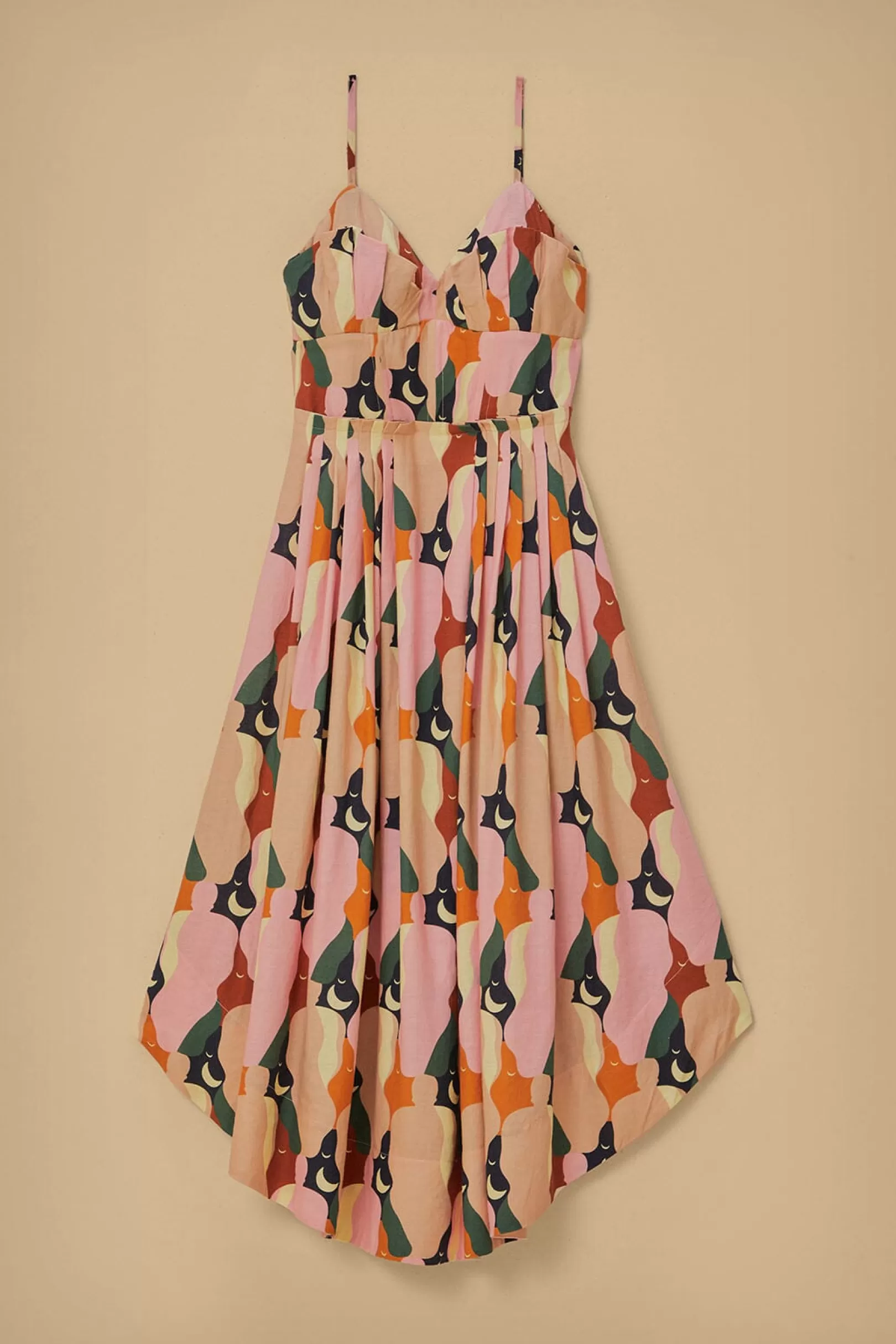 FARM Rio  THE KISS MULTICOLOR SLEEVELESS MIDI DRESS Hot
