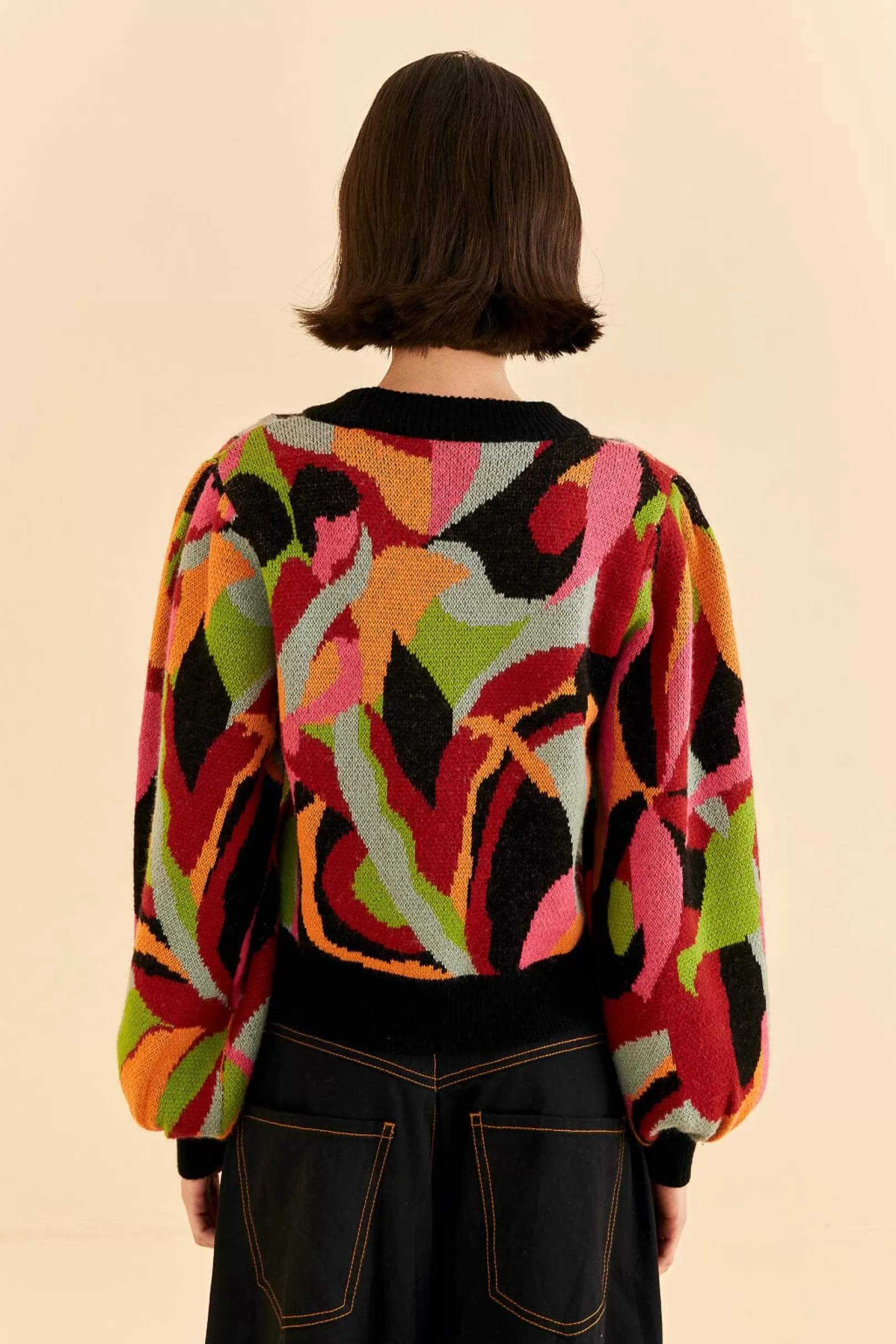 FARM Rio  THE MULTICOLOR DANCE KNIT SWEATER Cheap