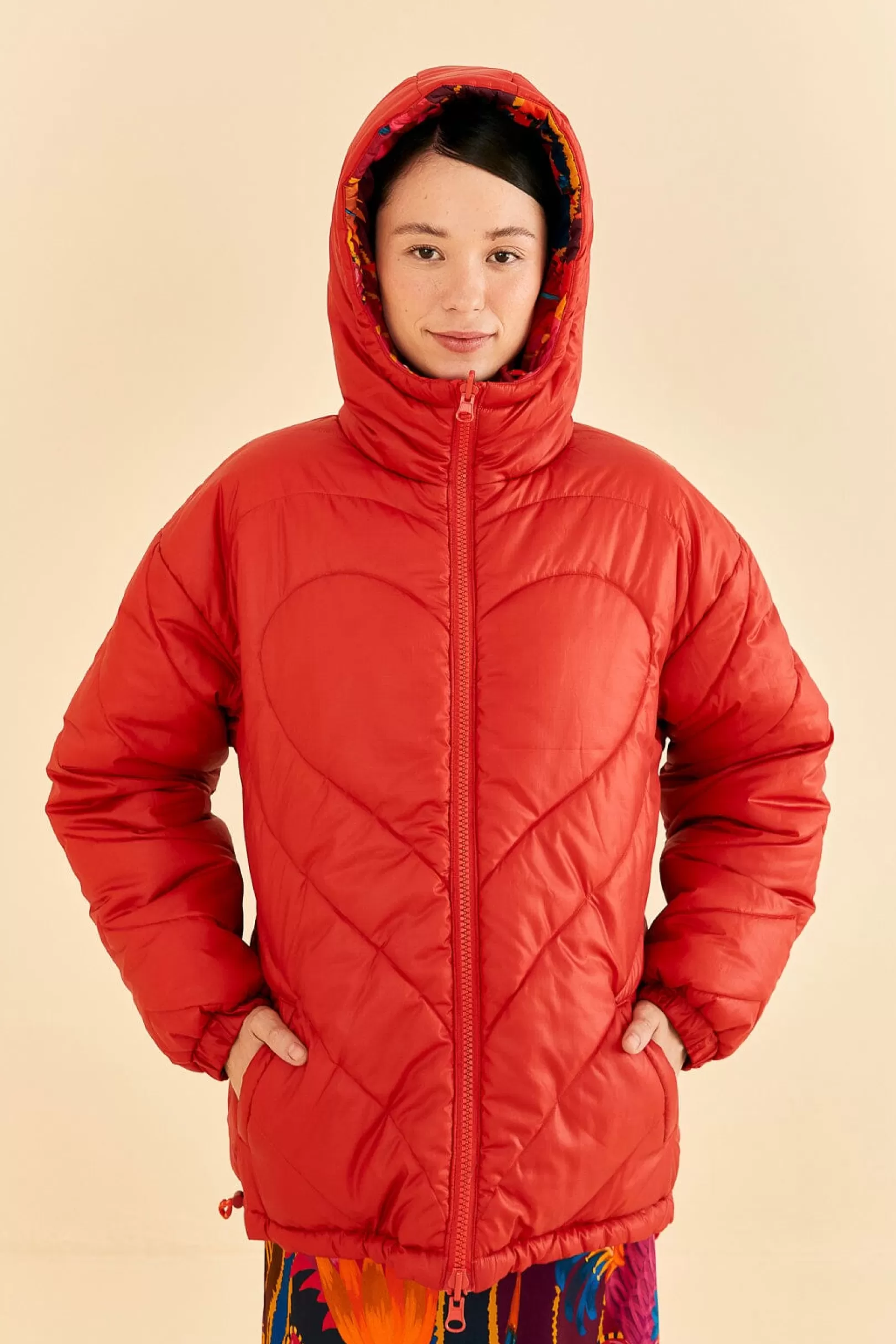FARM Rio  VINTAGE WAVE REVERSIBLE PUFFER JACKET Fashion