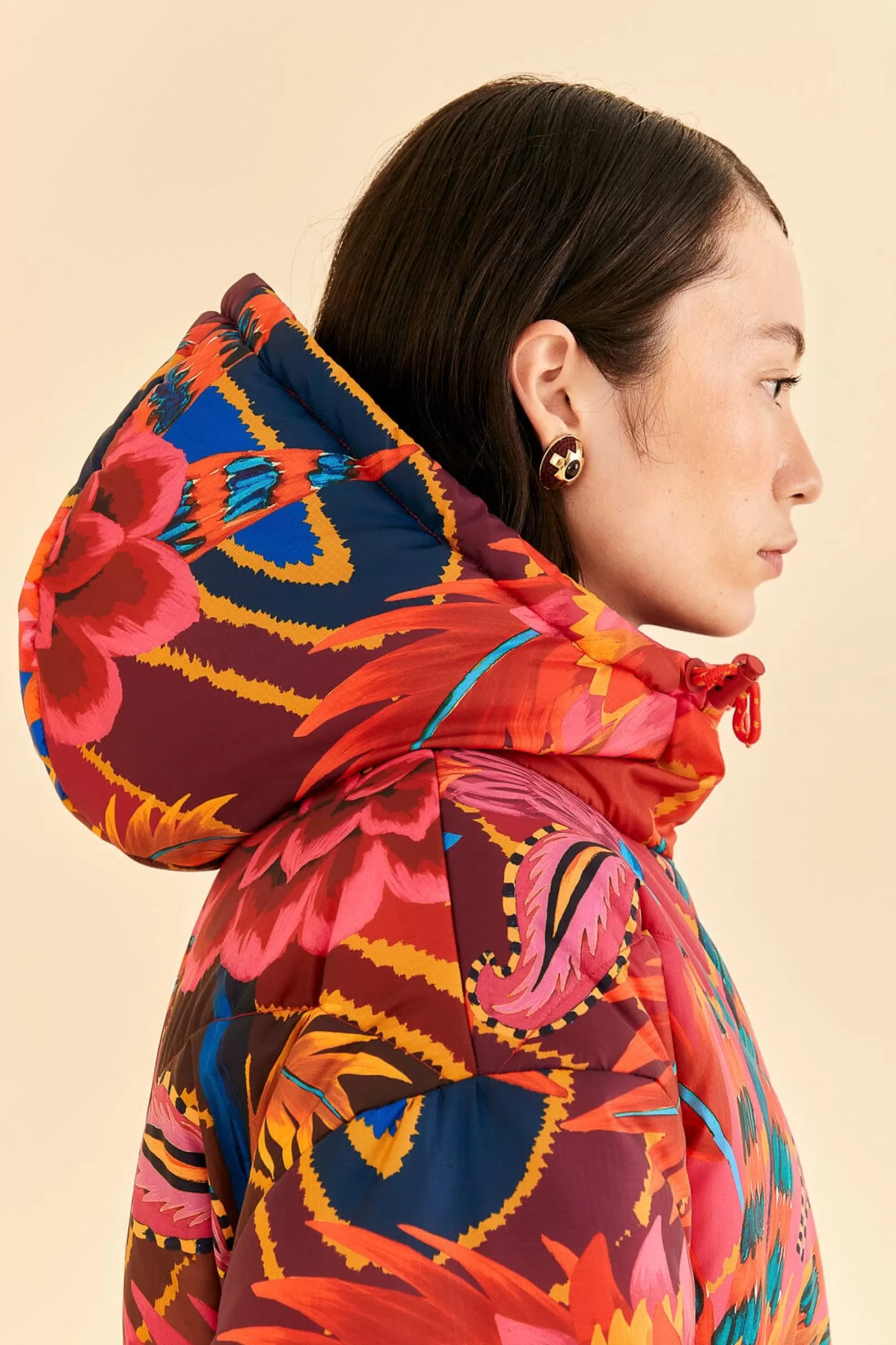 FARM Rio  VINTAGE WAVE REVERSIBLE PUFFER JACKET Fashion