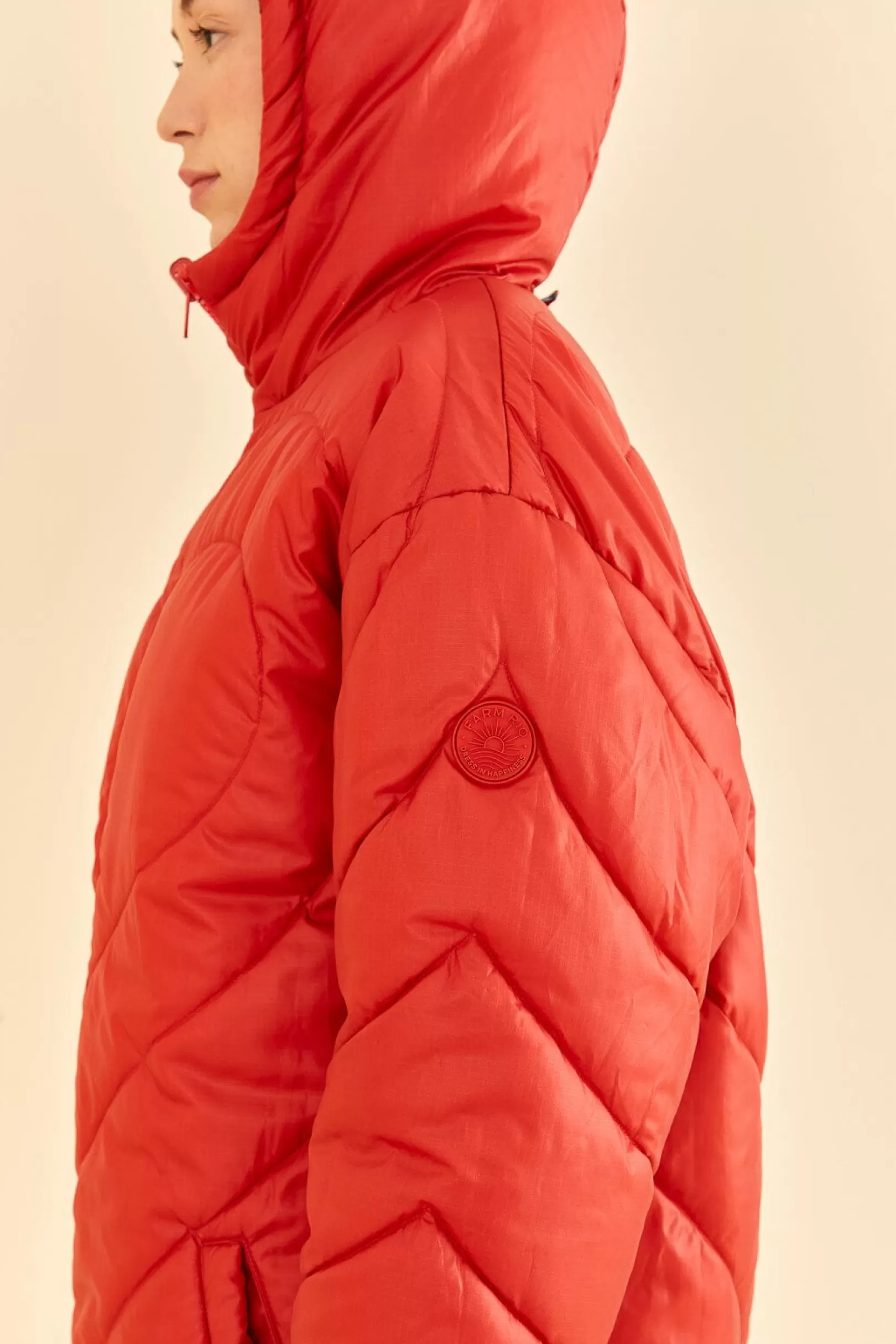 FARM Rio  VINTAGE WAVE REVERSIBLE PUFFER JACKET Fashion