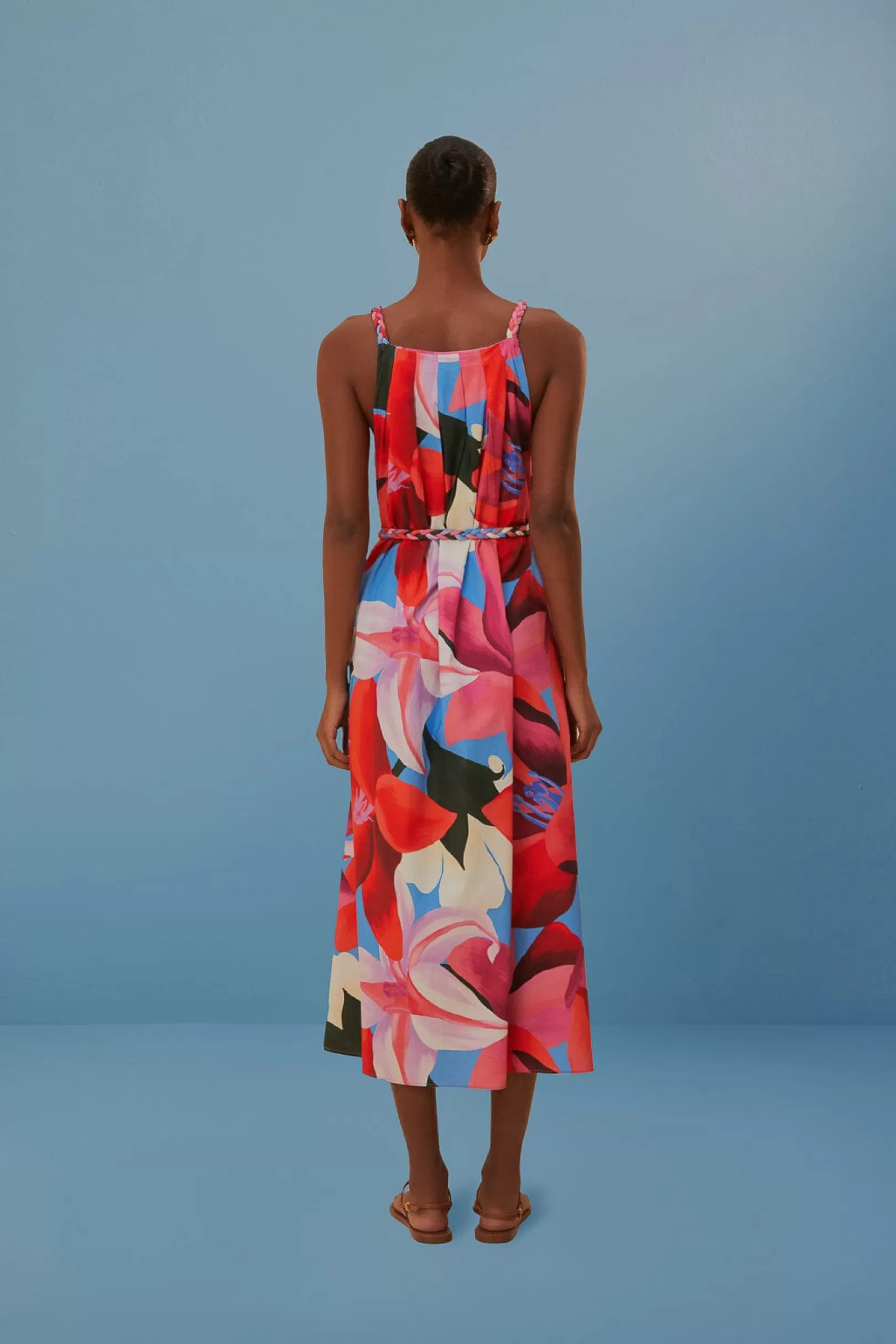 FARM Rio  WATERCOLOR FLORAL SLEEVELESS COVER UP Best